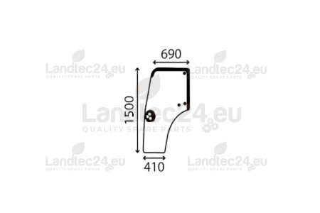 Türscheibe links 44910453 gewölbt und getönt passend für NEW HOLLAND, CASE-IH, STEYR Traktoren